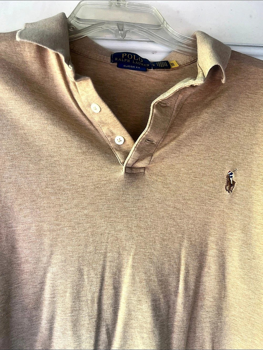 Polo Ralph Lauren Classic Fit Soft Cotton Polo Shirt Brown Large